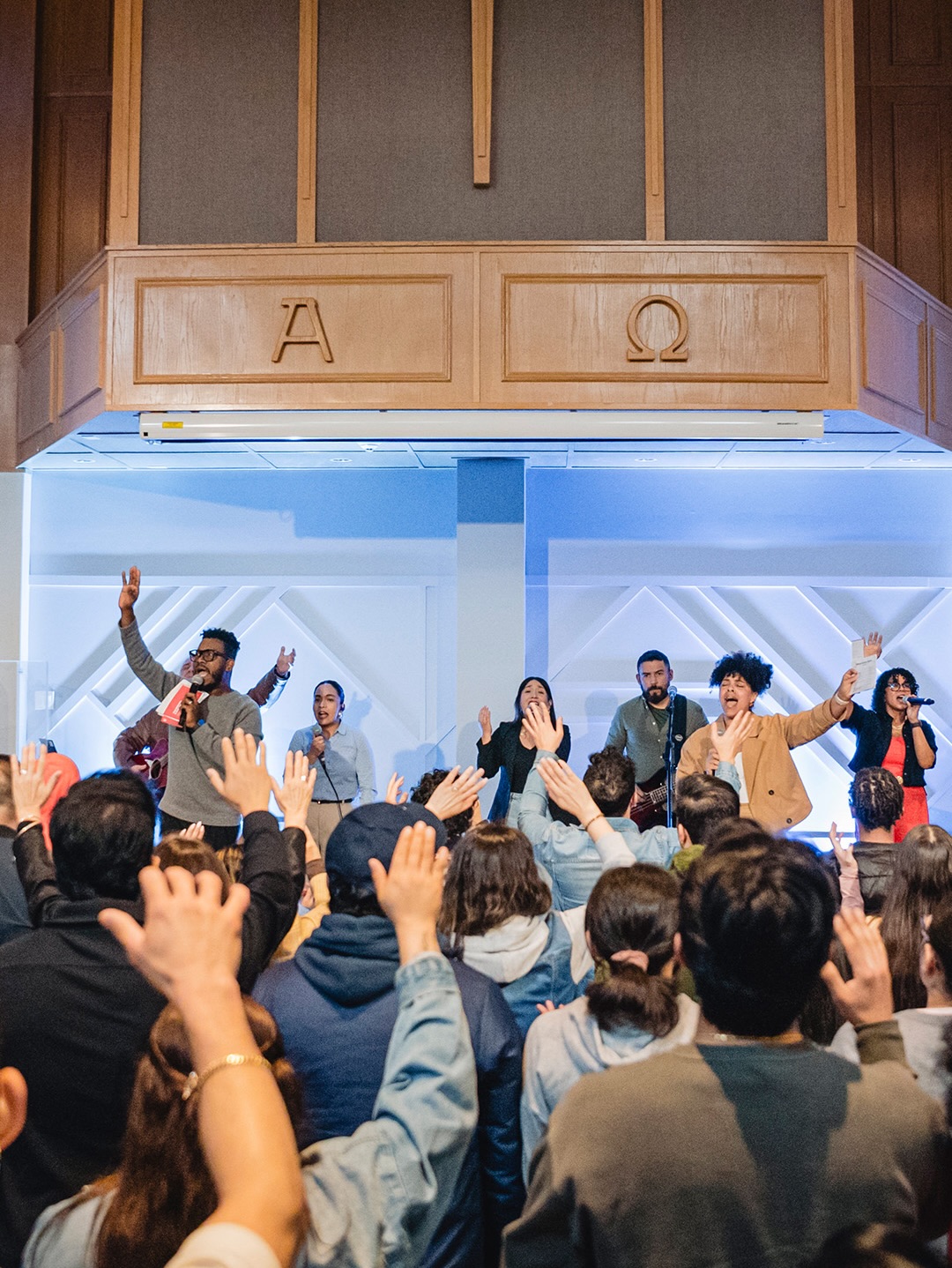 Community members gathered in worship at Sparwood Christian Centre